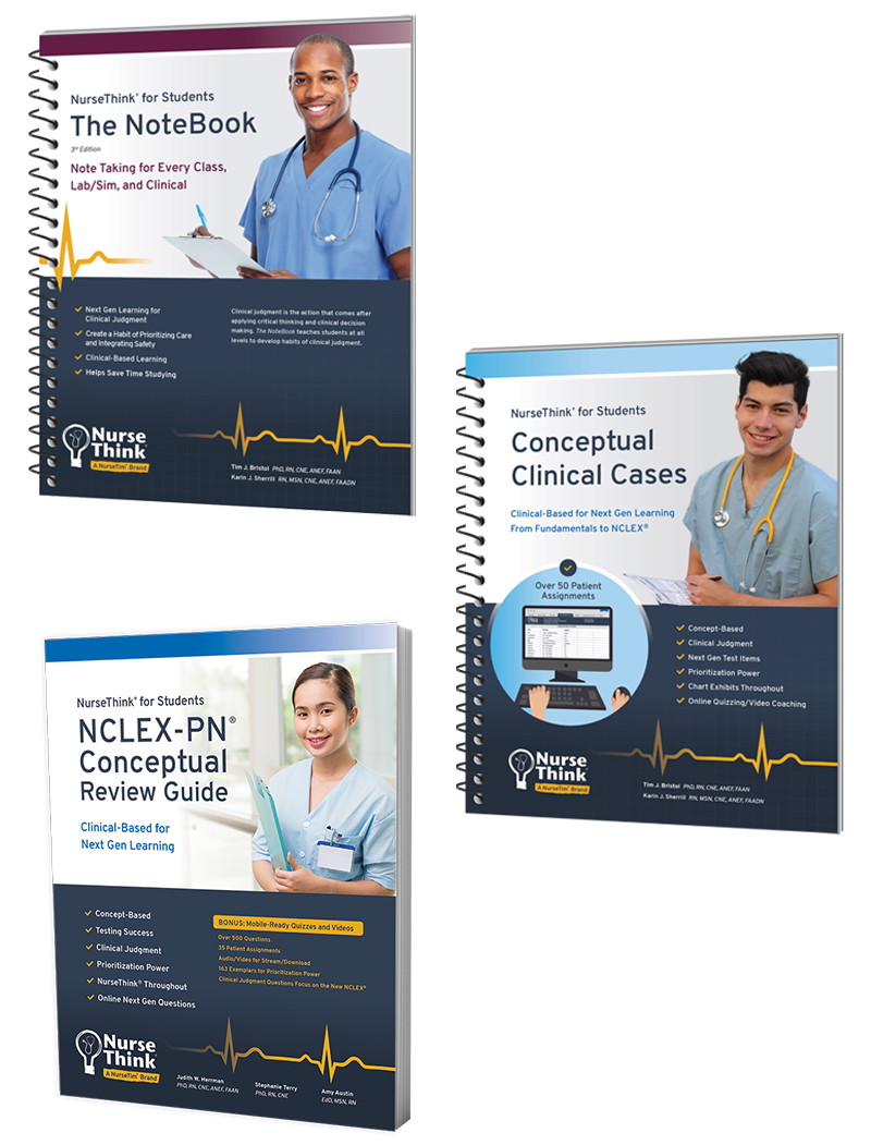 the notebook, coneptual clinical cases and conceptual review guide books